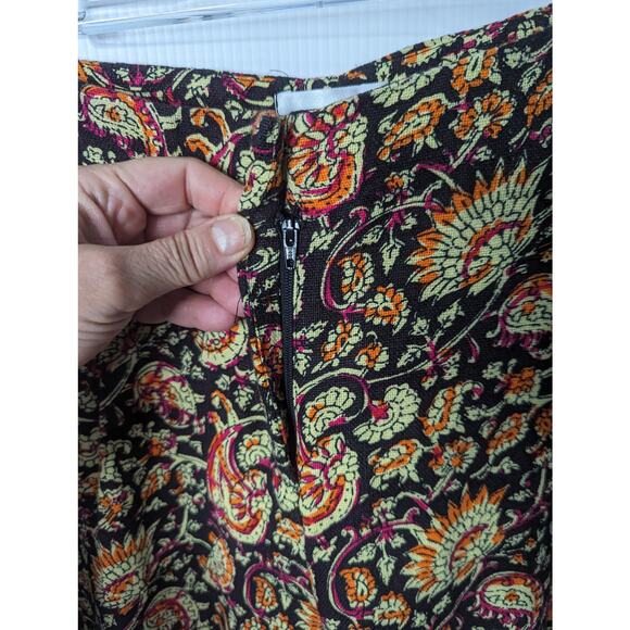 Antik Batik Cherie Pants Medium Black Cotton Paisley Print Boho Indie Festival - Picture 3 of 9
